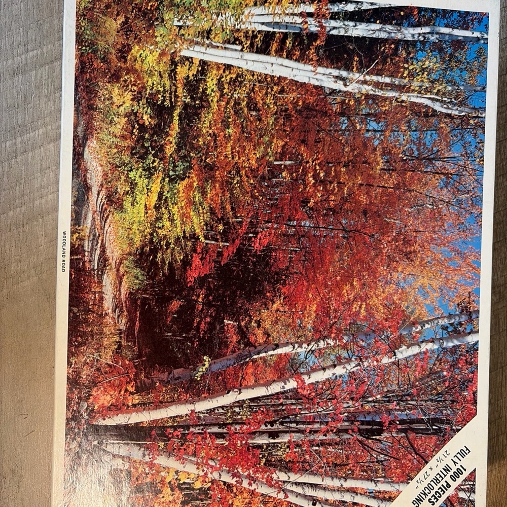 Vintage Vibrant Autumn Forest 1000 Piece Jigsaw Puzzle ~ Sealed